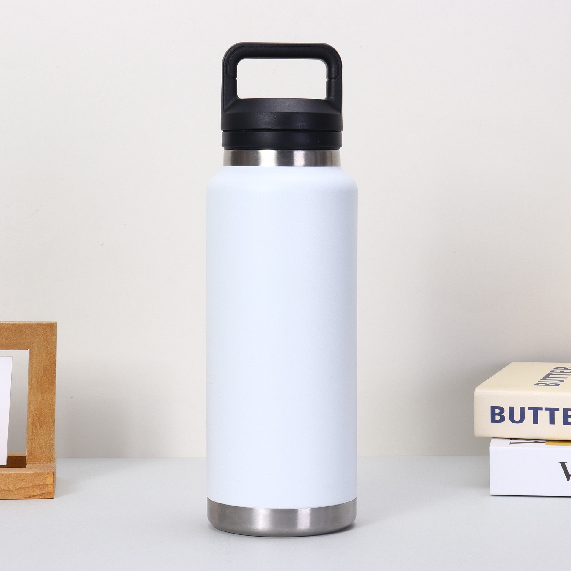 Transfronterizos de alta capacidad de viaje de 1100ml hervidor de agua 304 acero inoxidable doble taza de vacío hervidor de agua portátil al aire libre