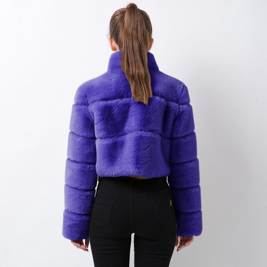 Abbigliamento Donna Pelliccia Giacca Donna Pelliccia Cuciture Orizzontali Pelliccia Artificiale_voghion.com
