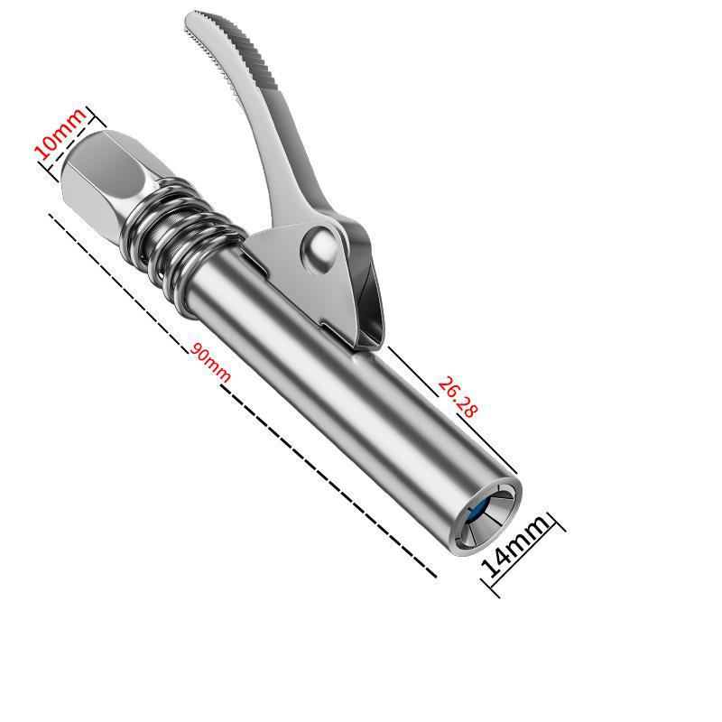Sharp gato mantequilla cabeza de pistola de mantequilla boca de pistola de bloqueo tipo pinzas boca de mantequilla de alta presión cabeza plana piezas de pistola de mantequilla neumática