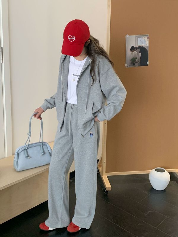 学院风卫衣上衣女连帽2025年秋季新款运动风休闲开衫美式高街外套|undefined