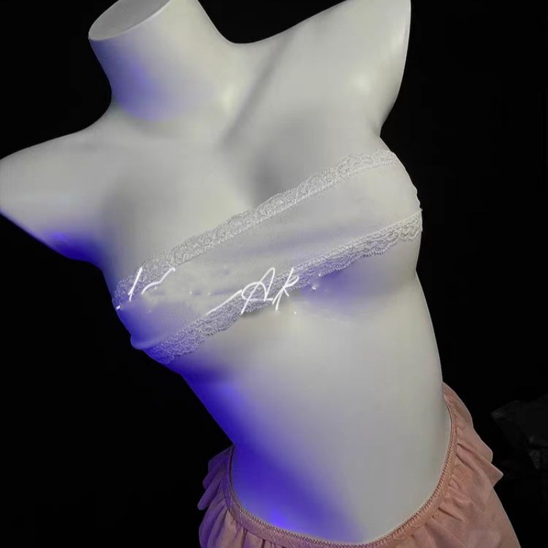 Lace Blindfold for Couples, White Lace Eye Mask, Prom Party Accessory — detail image 5