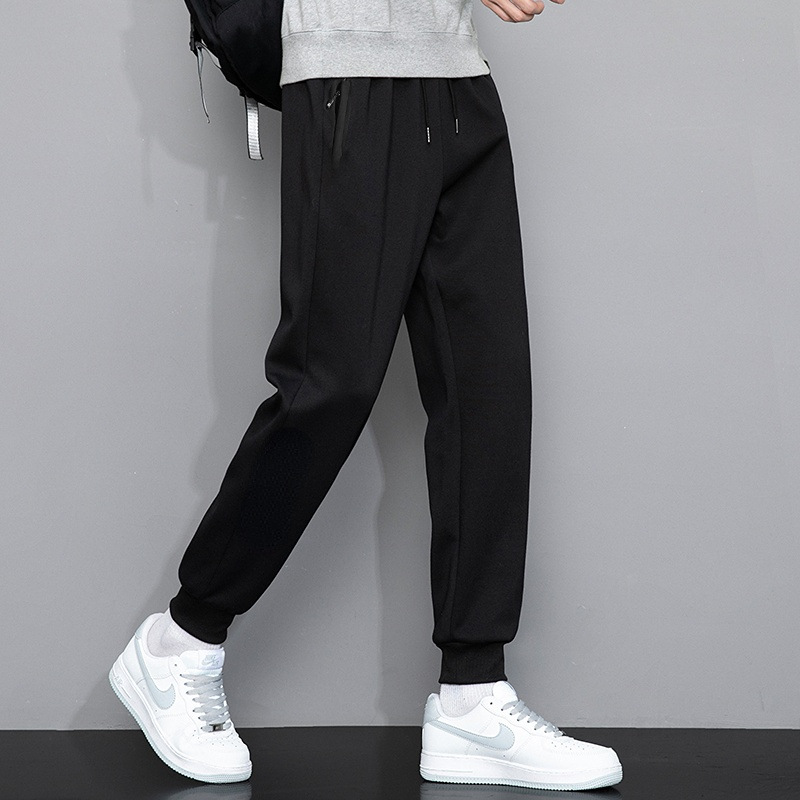 Long warm extra-long trousers with zipper