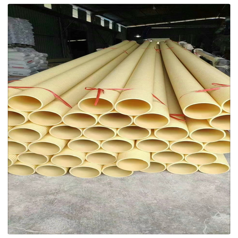 PVC-U排水管关卡双壁波纹管upvc波纹管白色波纹管光色米色打孔-阿里巴巴