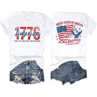 250th Anniversary USA Shirt Womens America Flag T Shirts����