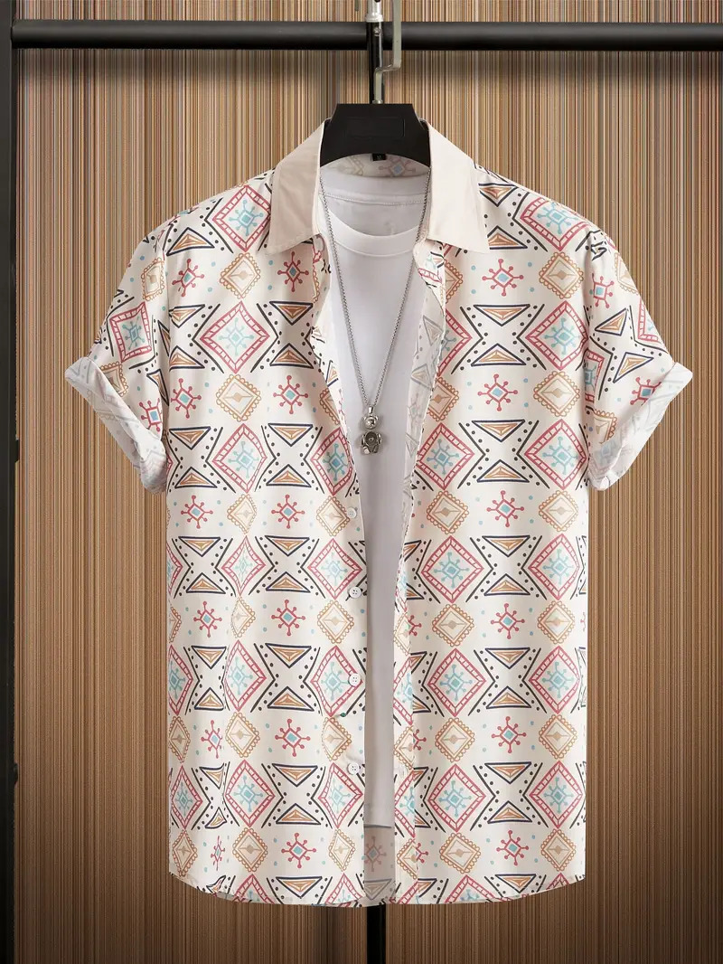 Camisa de manga corta tridimensional de alta calidad transfronteriza 2024 verano casual tendencia de moda de todo fósforo MB1