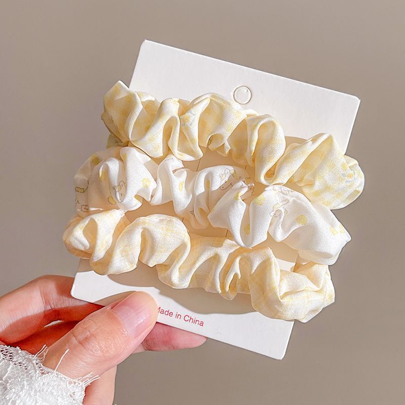 Anillo para el cabello de intestino grueso de gran tamaño coreano, bufanda cuadrada de alta calidad femenina, cuerda para el cabello, banda elástica y duradera, flor de viento perezosa