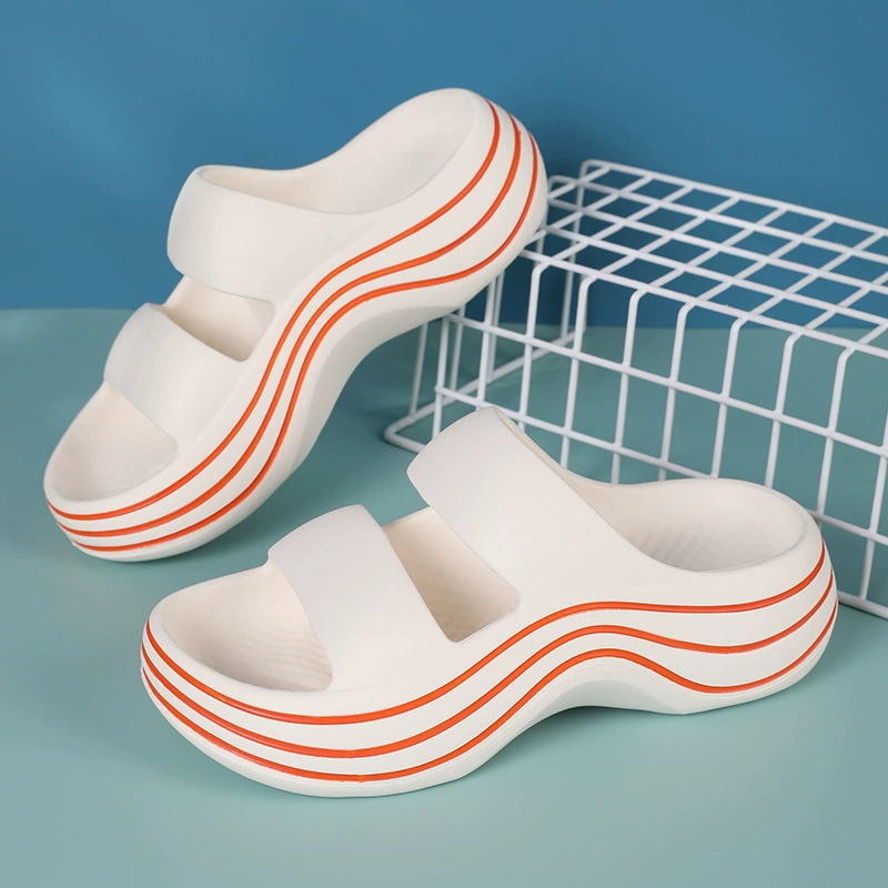 Слипоны с толстой подошвой 5,0 дюйма, домашние уличные шлепанцы, садовая обувь из ЭВА, летние пляжные сандалии, увеличивающие рост, женская обувь