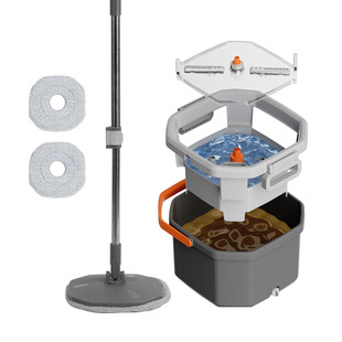 New Octagonal Cleaning Mop with Separate Clean and Dirty Water Compartments for Household Use, Rotating Mop for Clean and Dirty Water Separation