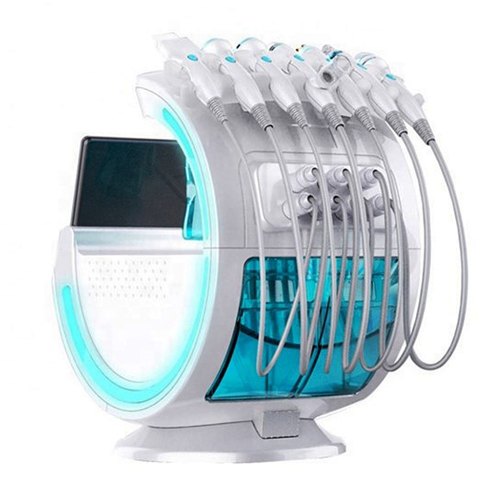 Salón de belleza multifuncional de gestión de la piel de plasma instrumento de belleza inteligente azul de hielo detector de burbujas de hidrógeno y oxígeno