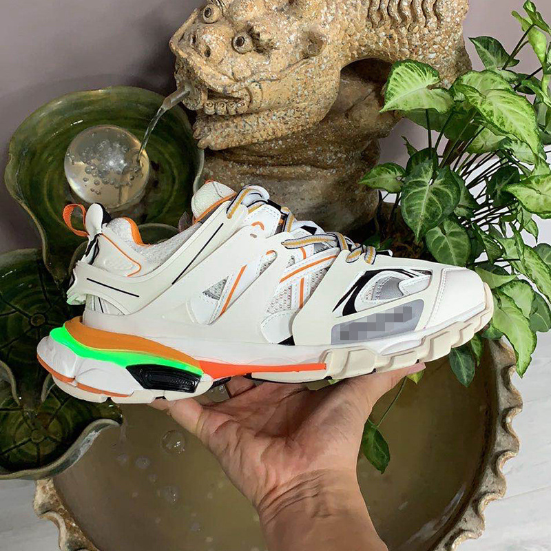 Original Paris Track3.0 Led Neon Light Shoes for Men and Women, Couple's Dad Shoes, Sneakers, Height-Increasing and Comfortable