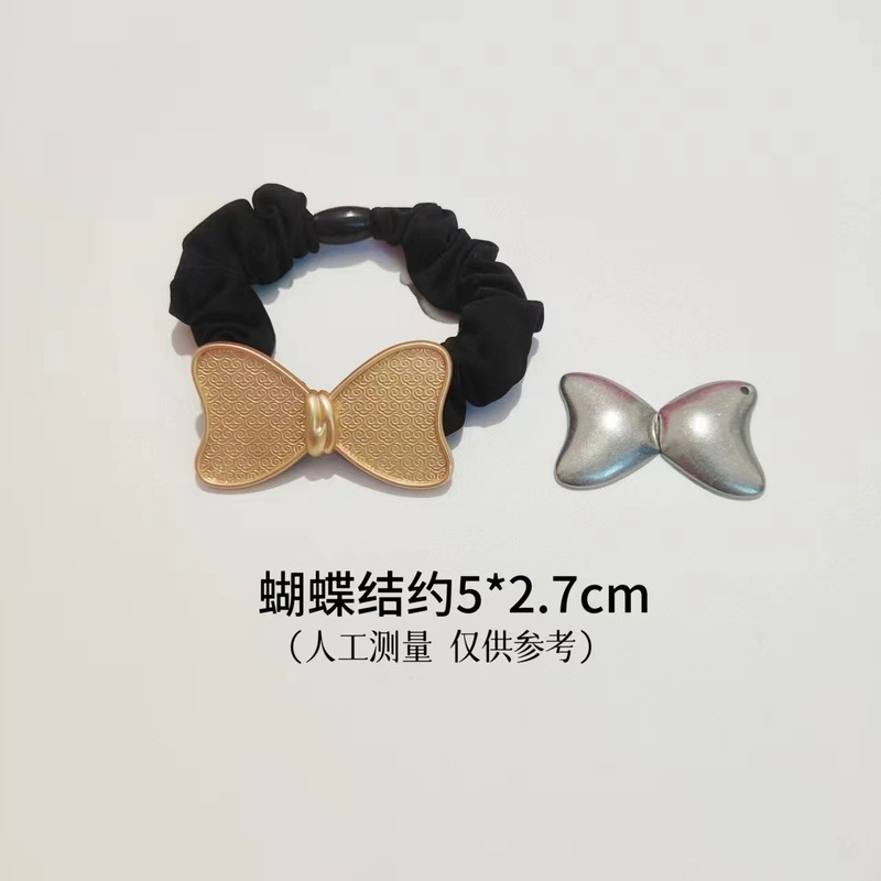 嘉640宋錦の髪輪胚底のつや消しの愛の大きい腸の輪のひもの蝶の髪の縄の幾何学の形の頭飾りの蝶結び|undefined