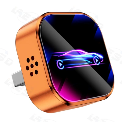 Simsiz CarPlay və Android Auto Carplay Box Smart Connectivity - q1a-orange-colorful-car-logo-metal-glass-wireless-carplay-plus-android-auto-2-in-1-only-suitable-for-overseas-systems