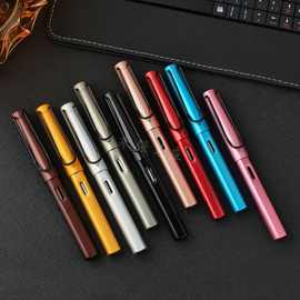 金属氧化铝杆正姿彩色钢笔 宝珠笔 学生钢笔 水笔 礼品笔