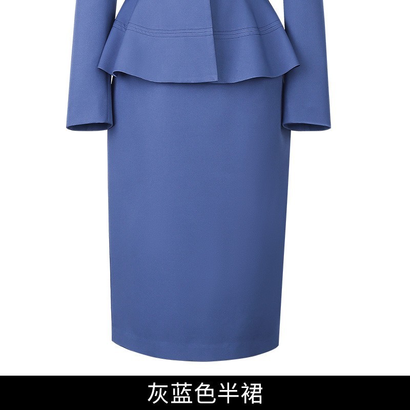 职业女裙套装米白色高端西装外套女西服时尚酒店经理美容师工作服|undefined