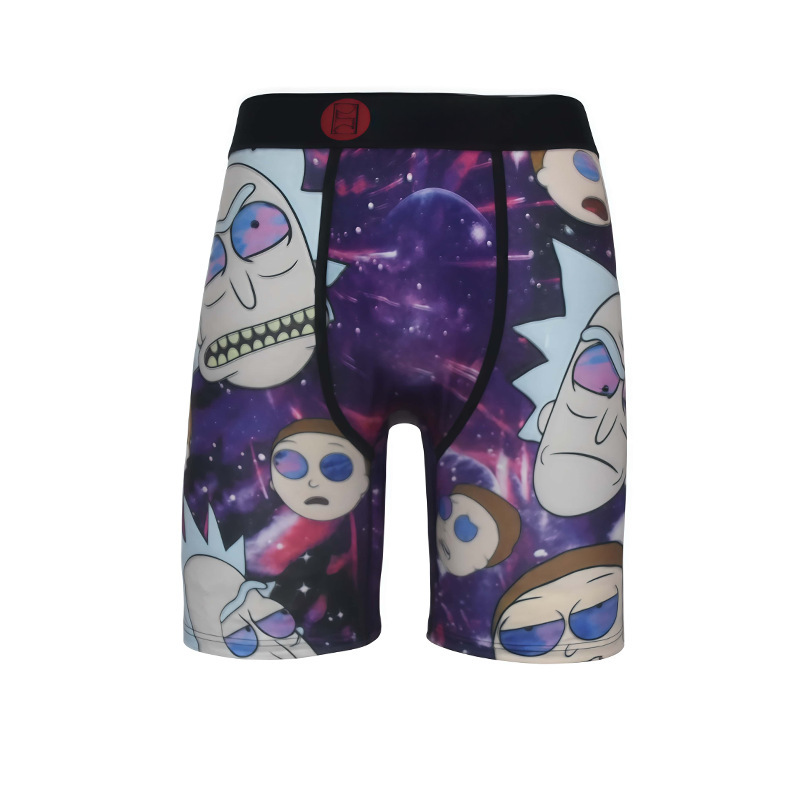 Cross-border bestseller: American PSD style men's printed sports running fitness boxing boxer briefs