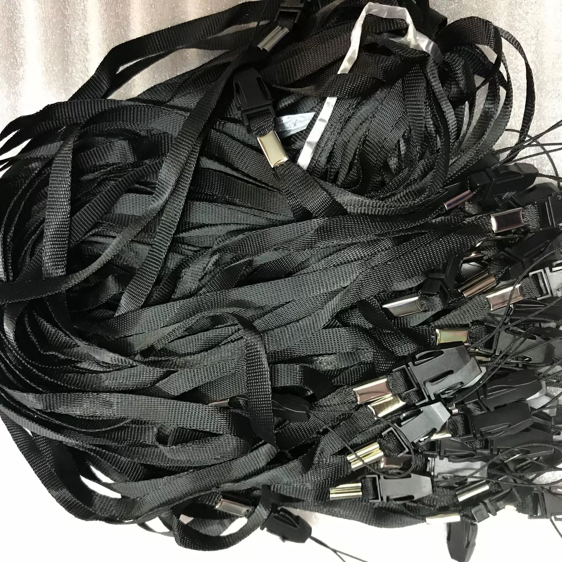 7厘尼龙手机挂绳黑色PP袋包装塑料飞机扣可拆挂脖挂绳血氧仪挂绳