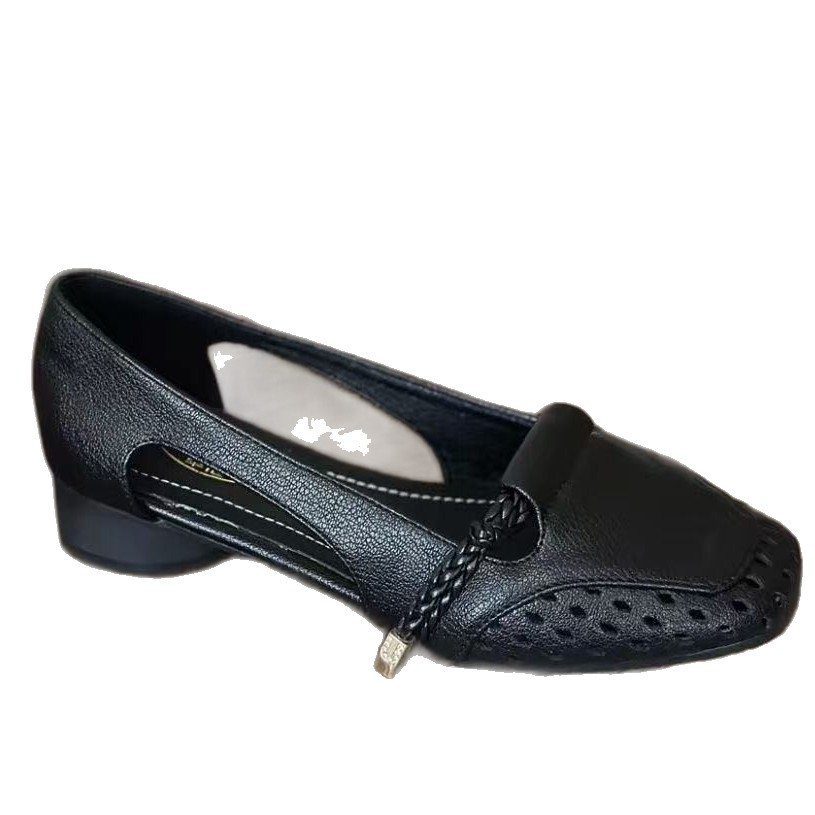 2026 primavera y verano nuevo estilo retrógrado francés de tejido zapatos de cuero suave de mujer zapatos de cuero de viaje zapatos de cuero pequeños zapatos
