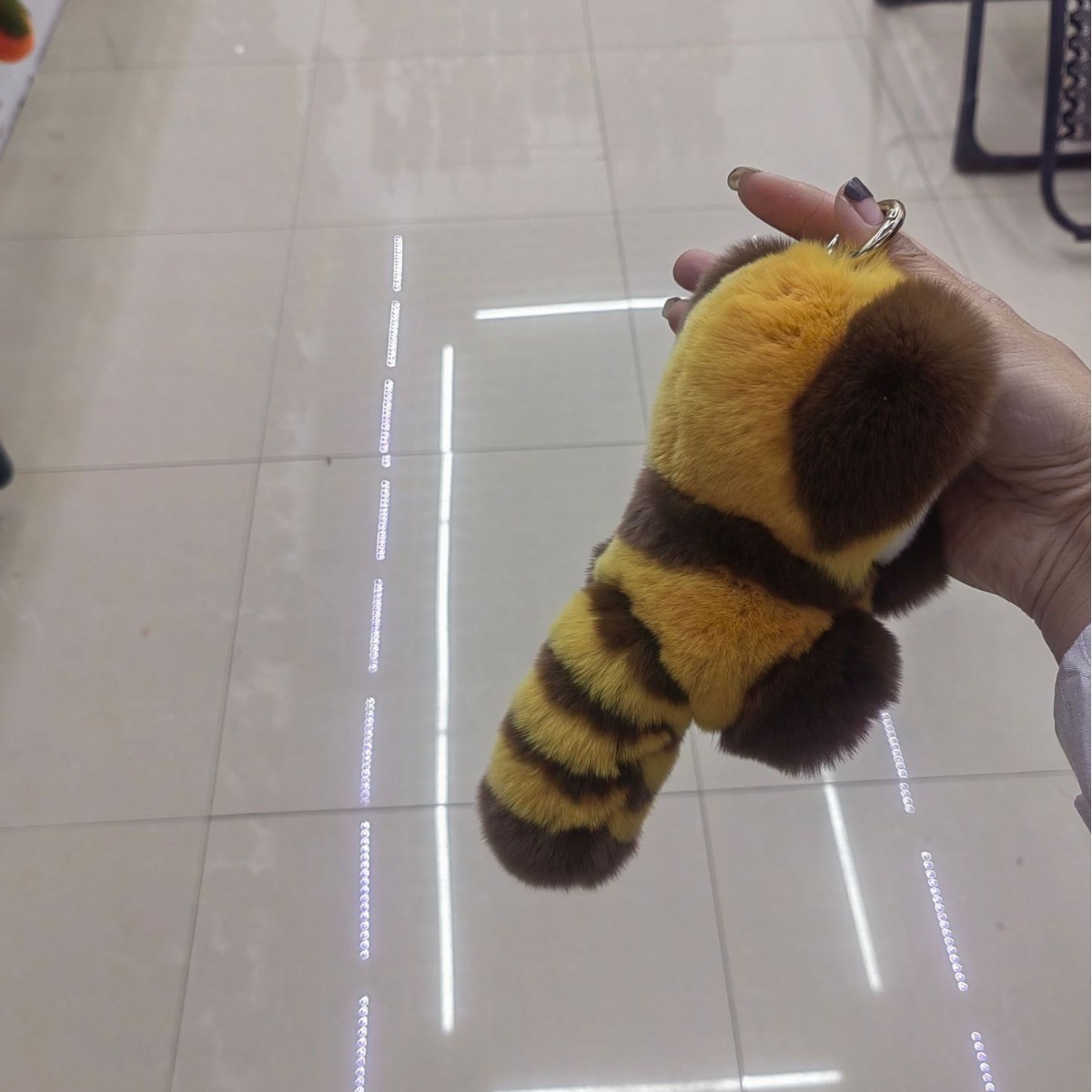 Cute peluche de gato real panda coche llavero colgante muñeca de peluche bolsa colgante regalo mujer