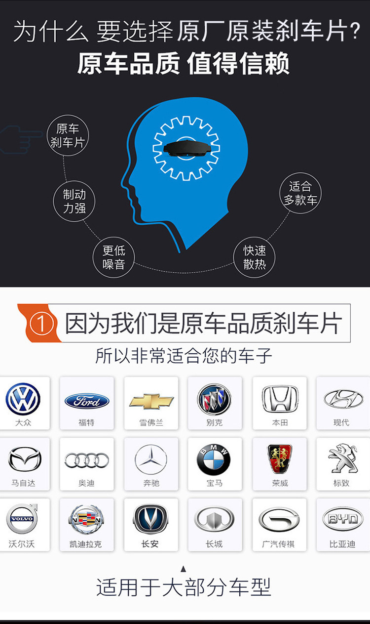 Adapted to Zhongshun Century 2.0L 2.2L JM491Q-ME engine brake pads before and after the original upgrade