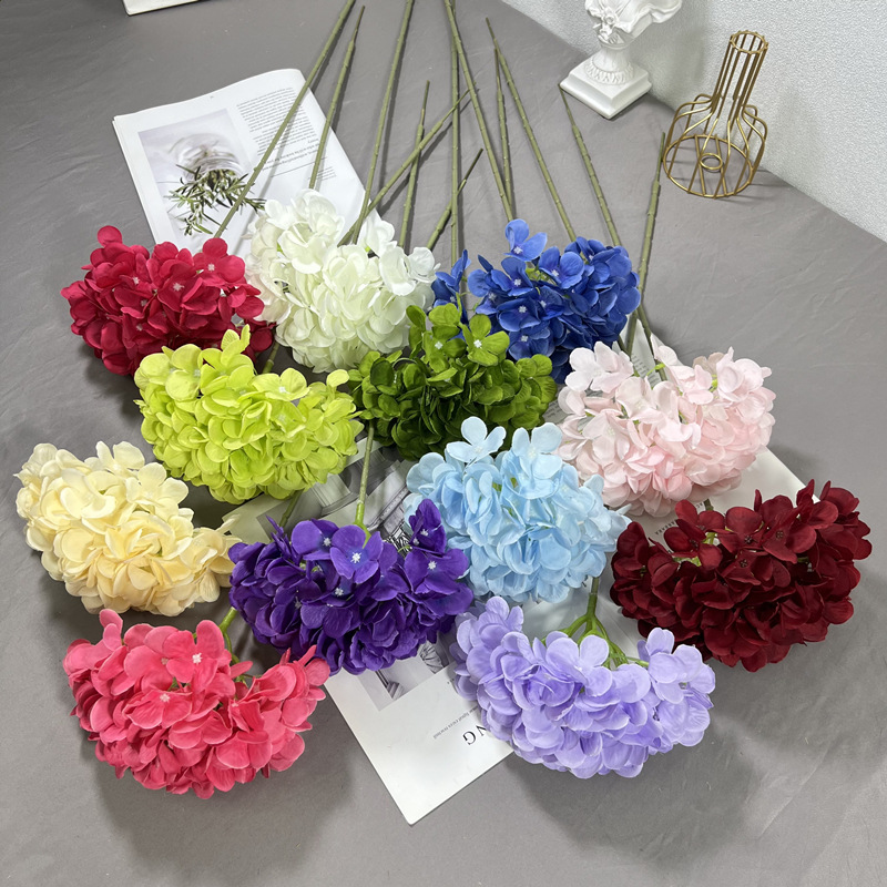 Wedding simulation flower single 72 hydrangea home decoration fake flower road wedding decoration props flower material