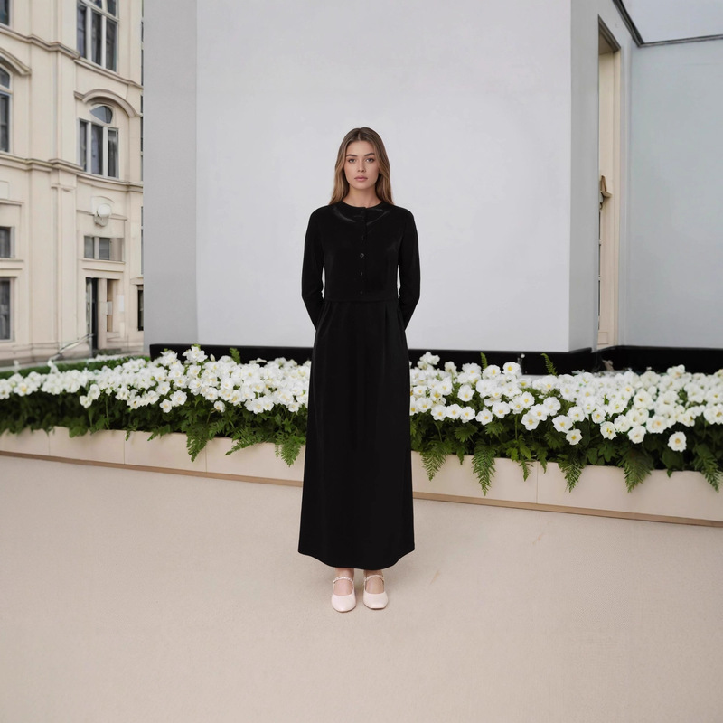 2025 Aliexpress New Women's Clothing Skirt Set Single-Breasted Top + Suspender Long Skirt Elegant and Intellectual Style Skirt Set