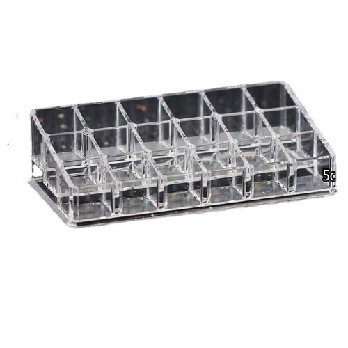 9-Grid Lipstick Organizer, Acrylic Cosmetic Storage with 24 Compartments, Handcrafted Lipstick Display Stand – Model A