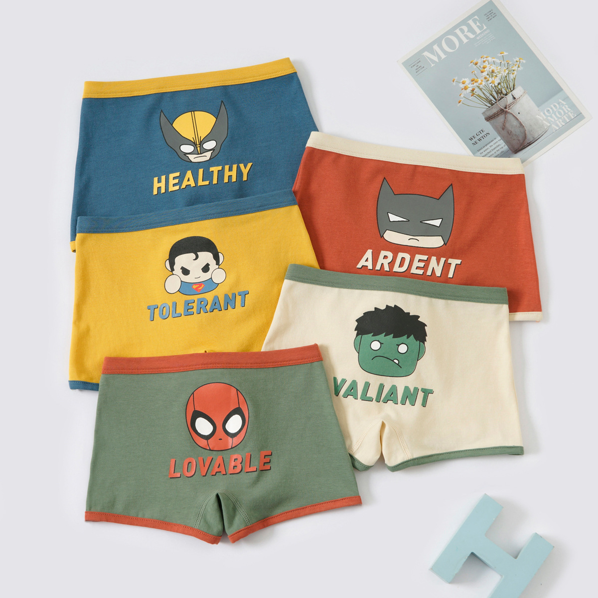 Cartoon children's underwear cotton class a cotton children's shorts primary school students boxers boys underwear wholesale generation