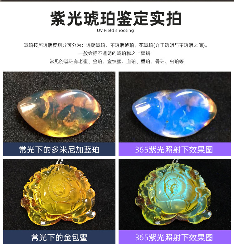Six-Light Source Cross-Border Popular Flashlight for Jade Identification, Multifunctional Cultural and Entertainment Identification Led Purple Light Flashlight