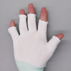 漏指斷5指尼龍手套電子工廠用快遞員釣魚手套勞保手套廠家批發