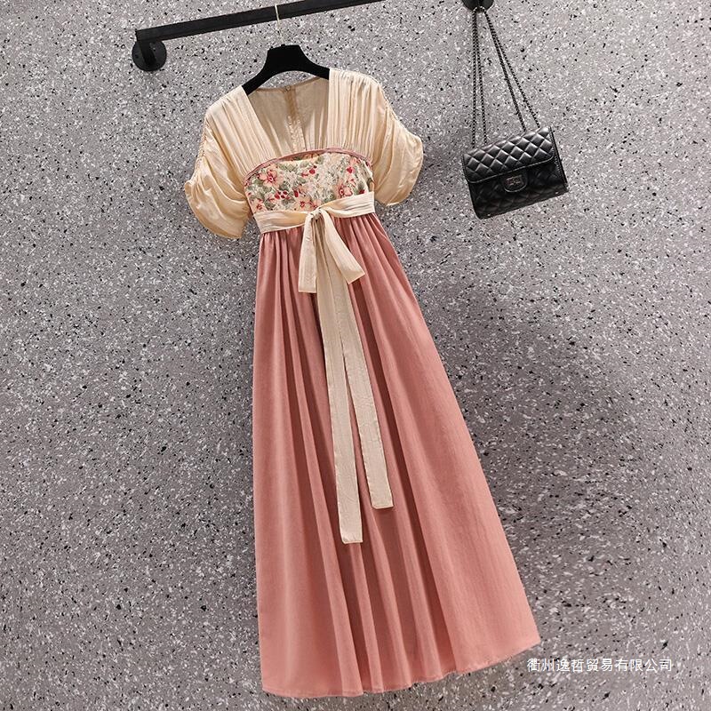 Retro 2025 Summer Improved Elements New Hanfu National Style Printed Ancient Style Long Dress Gentle for Adult Women Retro 2025 Summer Improved Elements New Hanfu National Style Printed Ancient Style Long Dress Gentle for Adult Women