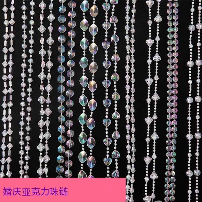 Wedding Acrylic Bead Chain Imitation Crystal Flying Saucer Bead…