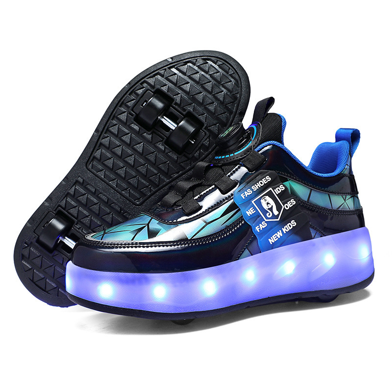 Cross-border foreign trade walking shoes girls' luminous shoes USB rechargeable LED light shoes adult skating shoes in stock wholesale Cross-border foreign trade walking shoes girls' luminous shoes USB rechargeable LED light shoes adult skating shoes in stock wholesale