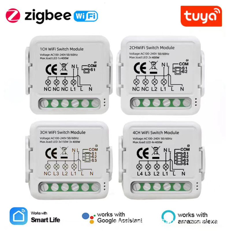 tuya涂鸦wifi多路通断器zigbee3.0协议语音控制速卖通爆款手机app