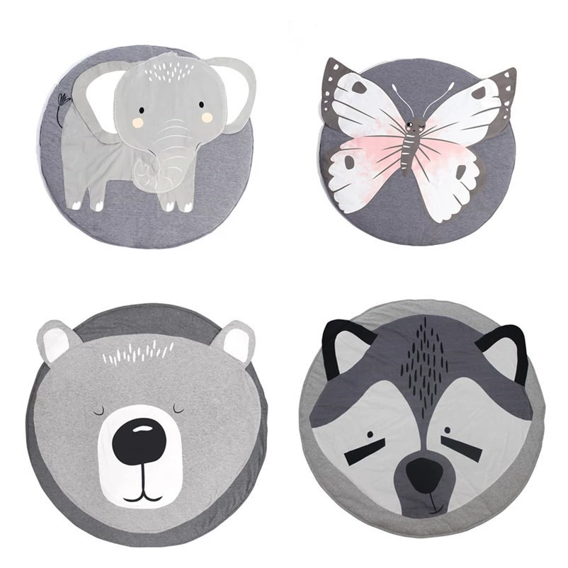 INS круглый трехмерный ковер с животными игровое Одеяло детский коврик для скалолазания детский коврик для ползания игровое украшение дома 21