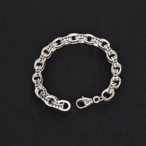 Hollywood-style cross bracelet for influencers, unisex trendy couples' star-shaped bracelet CH jewelry chain, retro alloy necklace