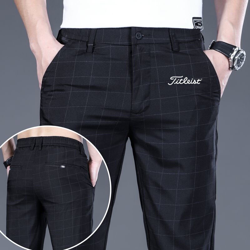 2025 Golf Pants Ice Silk Casual Pants Men's Summer Thin Straight-Leg Pants New Loose Summer Sports Pants