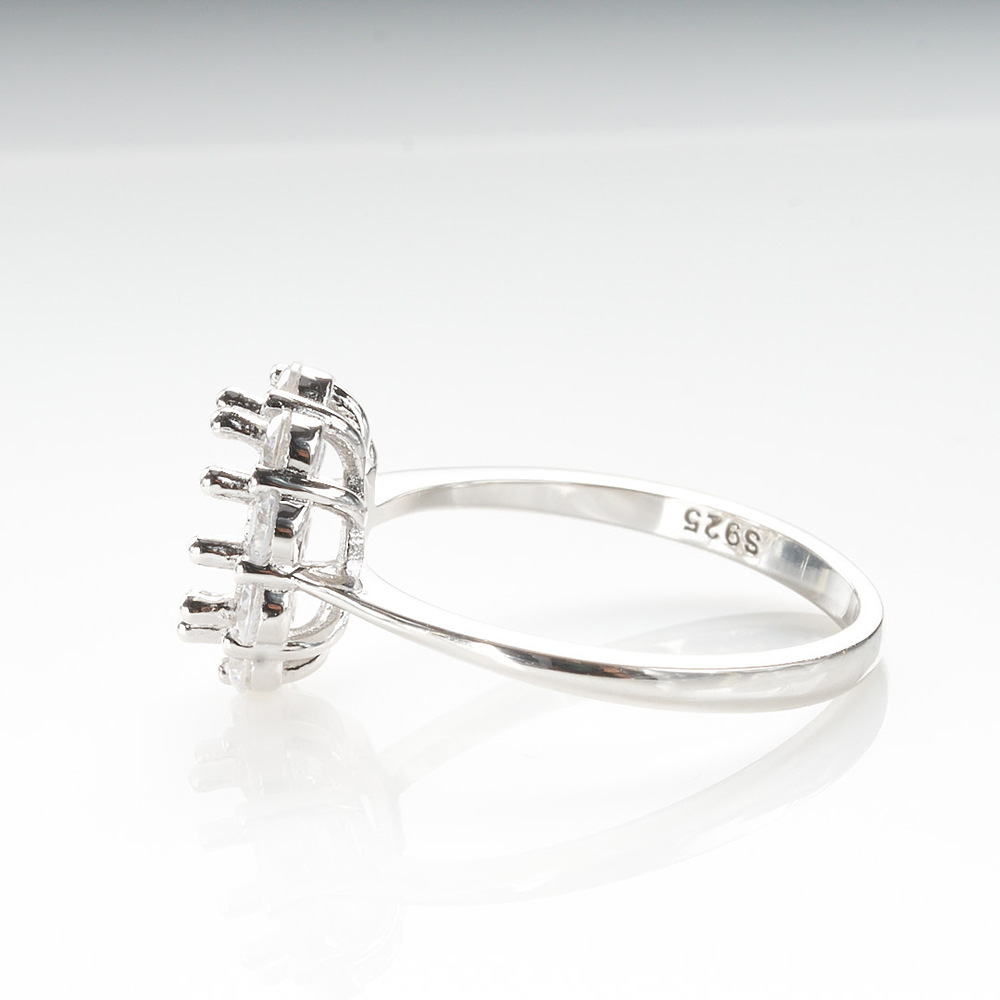 TK transmisión en vivo para plata esterlina anillo moissanite 1 quilate piedra vacía va