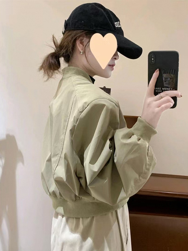 American Retro Baseball Jacket Autumn 2025 New Casual Versatile Petite Short Jacket Top