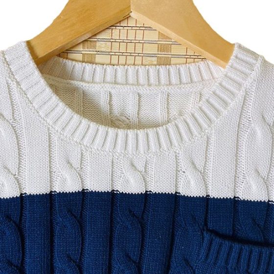 Rl Ralph Embroidered Pony Mark Twist Knit Round Neck Short Sleeve Top Women's Short Slim-fit Striped Same Style