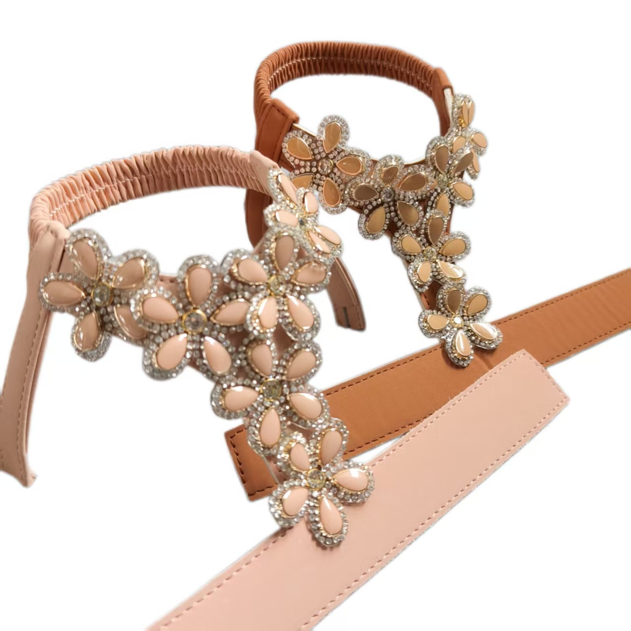 Fábrica transfronteriza dedicada a la parte superior de flores de diamante semiacabados DIY accesorios de decoración de sandalias europeas y americanas zapatos de mujer image 3
