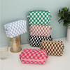 Retro brand knitted capacious cosmetic bag, handheld storage system, South Korea