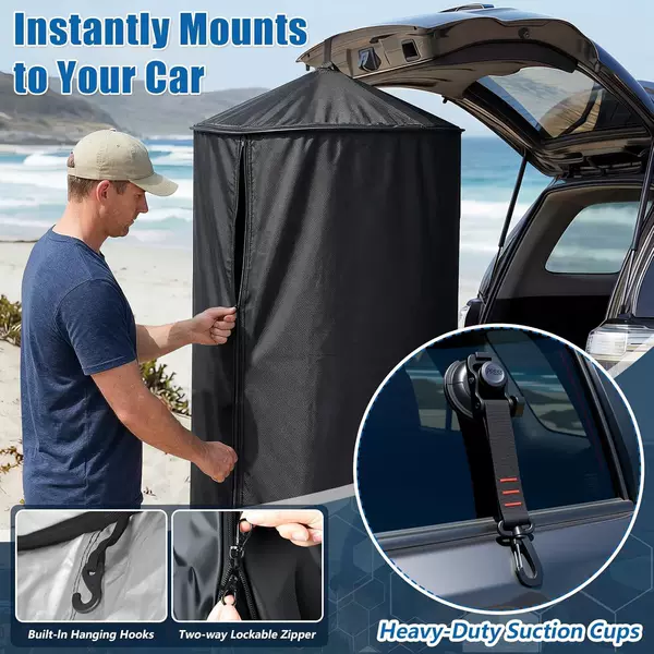 Cross-Border Outdoor Car-Mounted Changing Tent for Camping, Portable Shower and Bath, Easy to Set Up, Simple Changing Room and Toilet