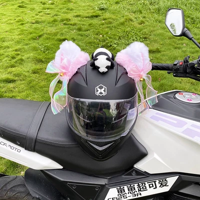 Diàndòngchē – Auto Parts and Accessories Cat Ear Helmet Decoration Motorcycle