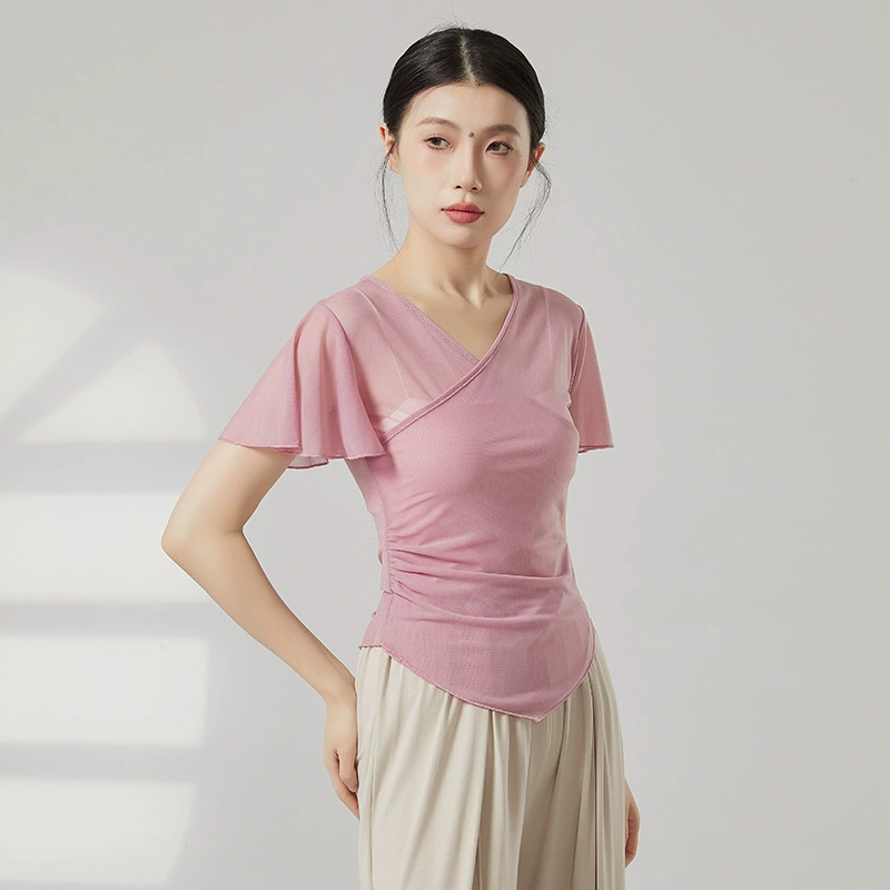 Классический танцевальный сетчатый топ