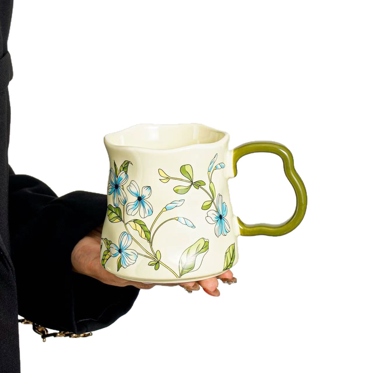 Taza de alta calidad de marca de cerámica medieval taza de diseño de gran capacidad taza de agua taza de café de oficina de mujer taza de té