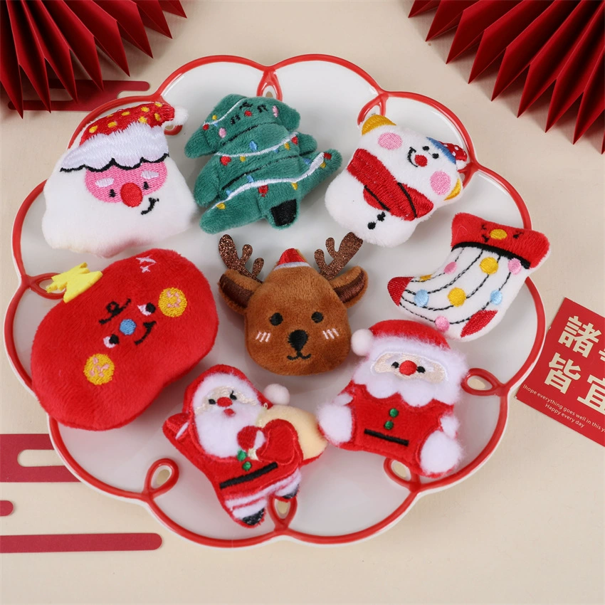 Санта-лося мультфильм плюшевая кукла брошь подвеска DIY аксессуары для волос ручной работы подарочная упаковка аксессуары