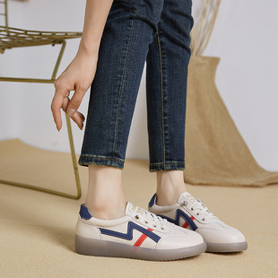 First-layer cowhide Desun Classic Forrest Gump Shoes Women's 2024 Summer and Autumn New All-match Slip-on Casual sneaker