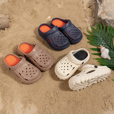 (Оптовые продажи), осенние детские нескользящие тапочки в стиле Crocs на лето и осень на плоской подошве, семейный стиль, лето 2024 года, подходят для носки на улице