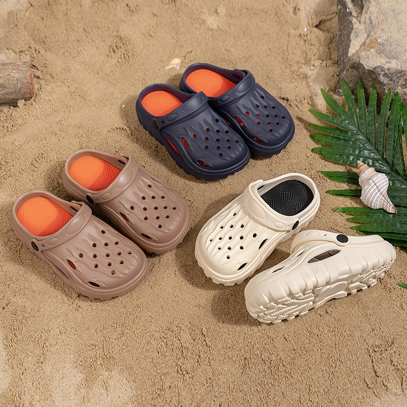 (Оптовые продажи), осенние детские нескользящие тапочки в стиле Crocs на лето и осень на плоской подошве, семейный стиль, лето 2024 года, подходят для носки на улице