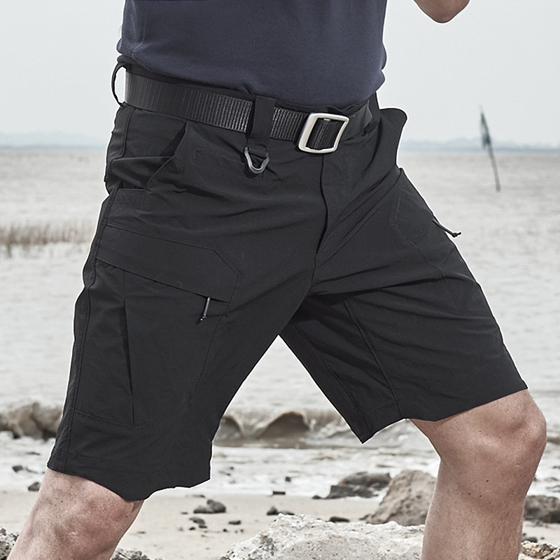 Pantalones Cortos de Secado Rápido con Bolsillos Grandes Transpirables para Montañismo al Aire Libre